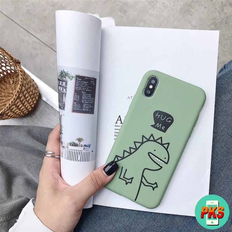 ỐP LƯNG HÌNH THỜI TRANG CẶP ĐÔI KHỦNG LONG TPU CHẤT DÀY ĐẸP - ỐP IPHONE DẺO -Hồng Anh Case