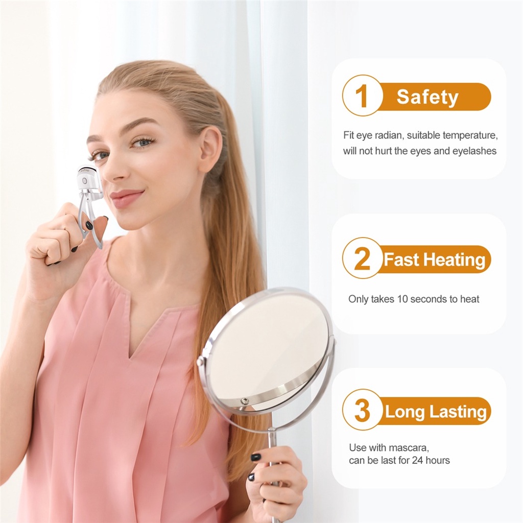 Dụng Cụ Uốn Cong Lông Mi Bằng Nhiệt 230mAh 2 Chế Độ Điều Chỉnh Nhiệt Độ Tiện Lợi Dành Cho Bạn Nữ Mang Theo Du