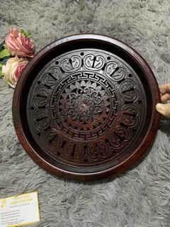 Khay trà tròn MH gỗ nhỏ