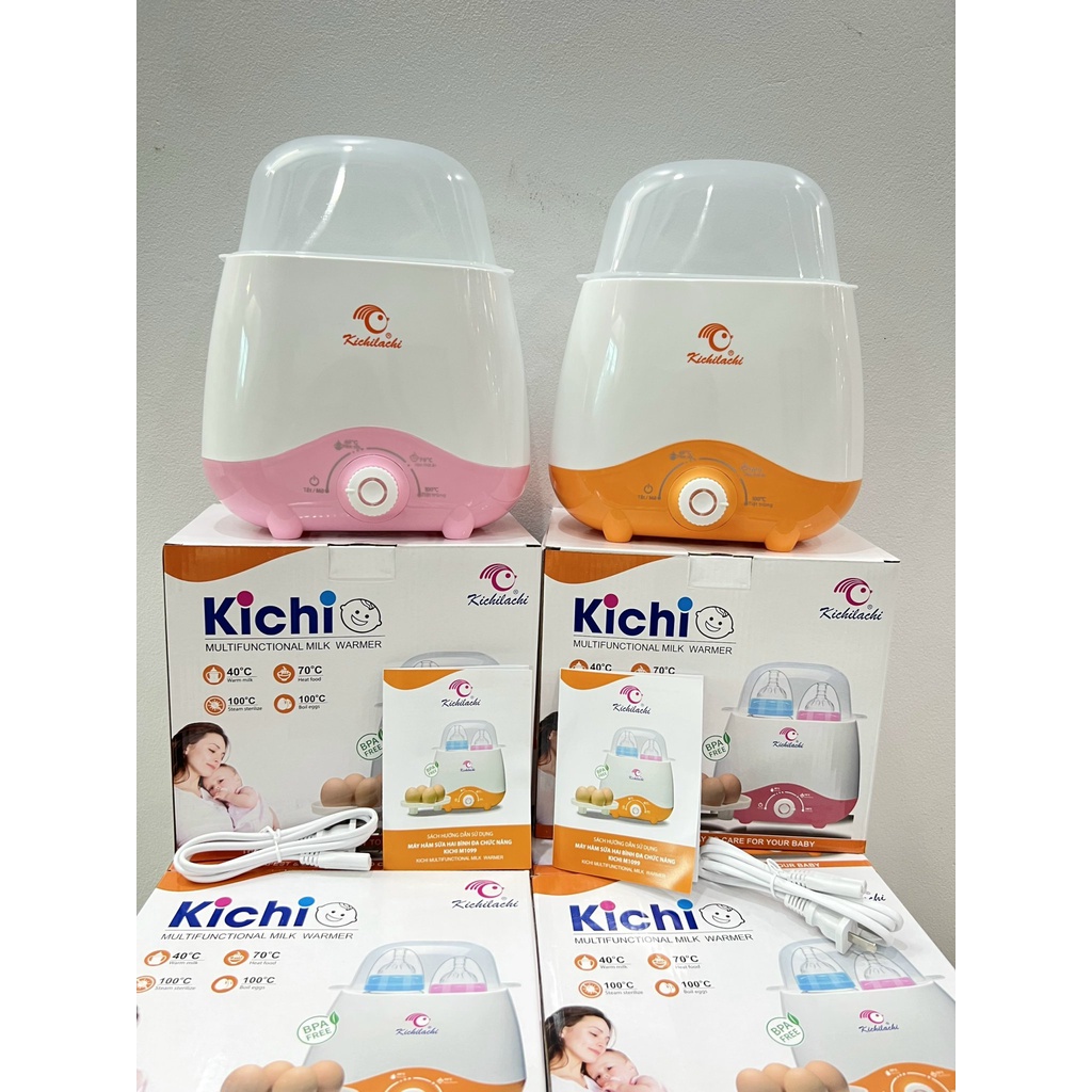 Máy Hâm Sữa Tiệt Trùng Đôi kichi, Hâm nóng, giữ nóng, tiệt trùng bình sữa, hâm trứng, hâm nóng thức ăn