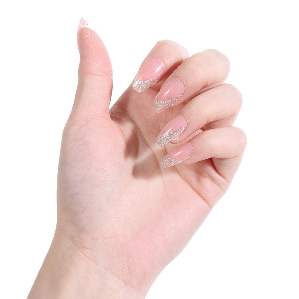 LAY Hộp 24 Móng Tay Giả Màu Hồng Xinh Xắn