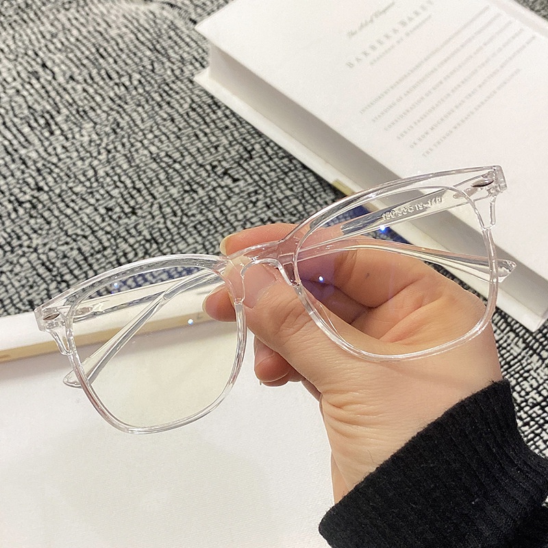 Mắt Kính Gọng Kim Loại Chống Tia Bức Xạ Phong Cách Retro Hàn Quốc Thời Trang