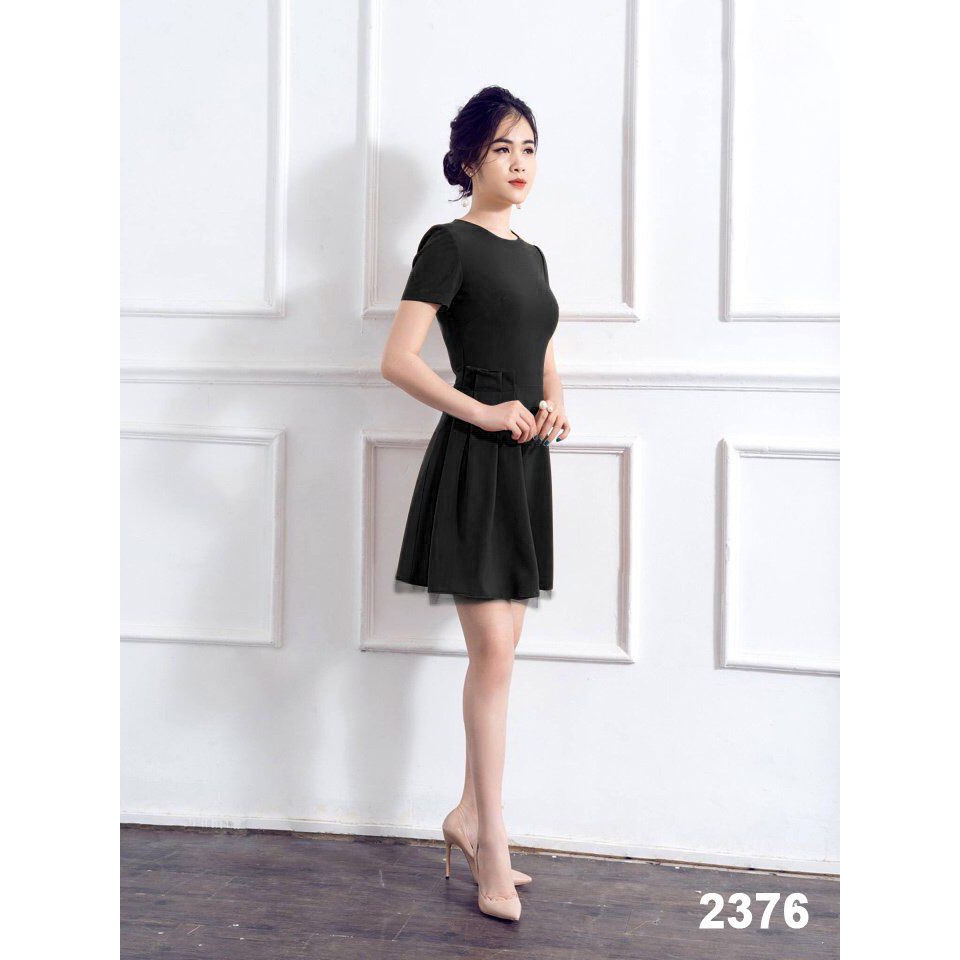 Đầm xòe tay con phối lưới
