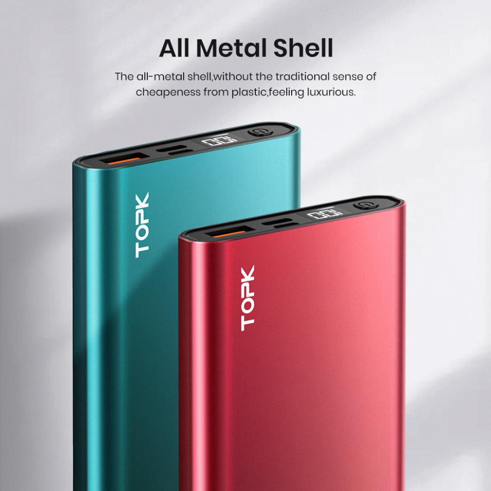 TOPK I1007P 10000mAh 20W PD Fast Charging Powerbank Backup Battery