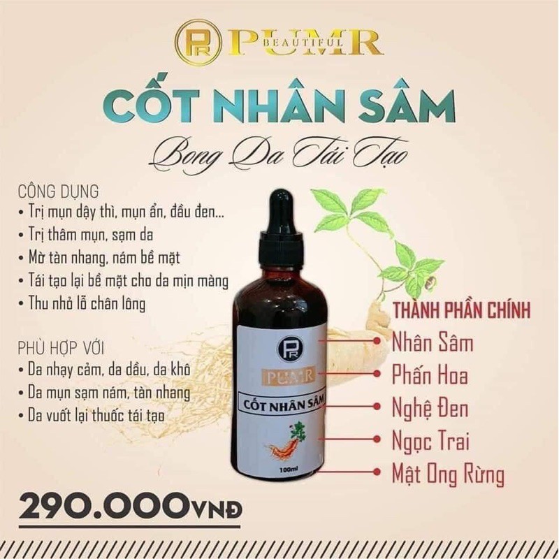 Cốt nhân sâm nhà pumr pum ròm siêu bán chạy