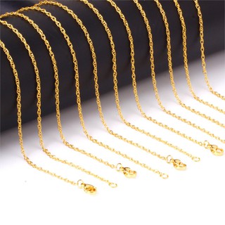 dây chuyền Titan mạ vàng 18k như thật kiểu sóng nước đôi