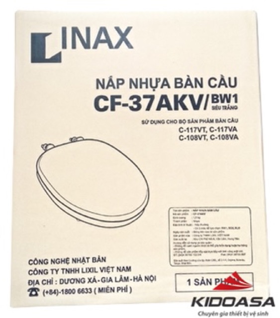 Nắp nhựa bàn cầu INAX CF-37AKV