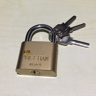 01 CÁI - Ổ KHÓA BẤM 5 PHÂN VIỆT HÀN - Ổ KHÓA BẤM VÀNG 50MM