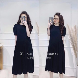 đầm bầu suông xòe đuôi các