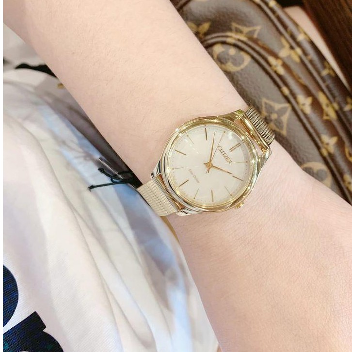 Đồng Hồ Nữ Ci.tizen Eco-Drive Dây Lưới Pwatch EM0502-86P Chính Hãng