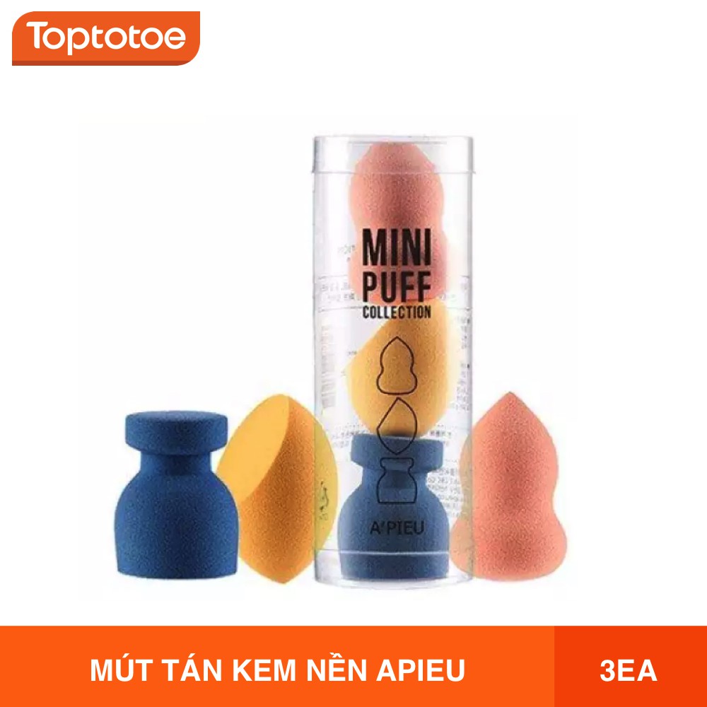 Bộ 3 Bông Tán Kem Apieu Mini Puff Collection