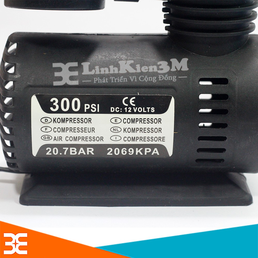 Máy Bơm Khí DC12V 300PSI Chính Hãng