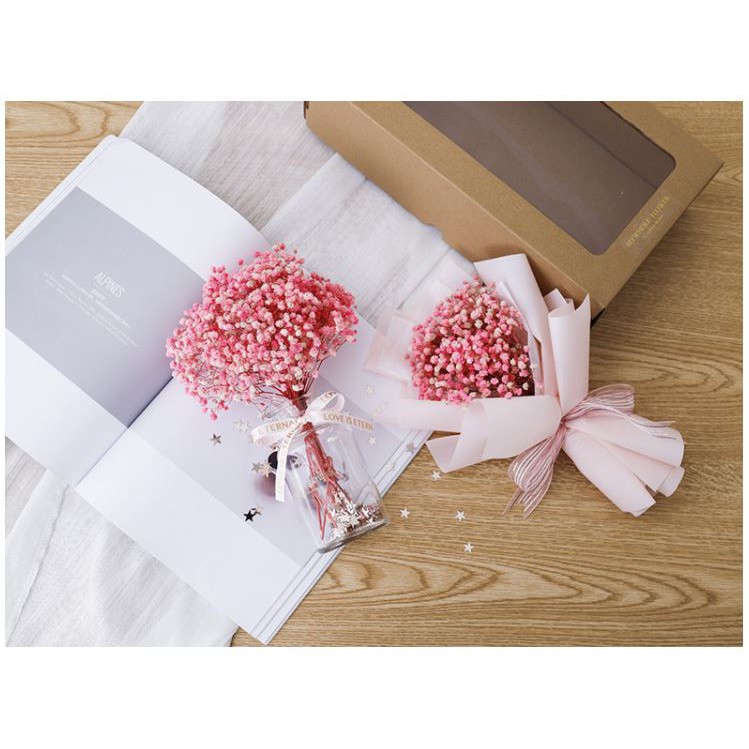 SET QUÀ HOA BABY KHÔ- TẶNG KÈM LỌ THỦY TINH NGÀN SAO