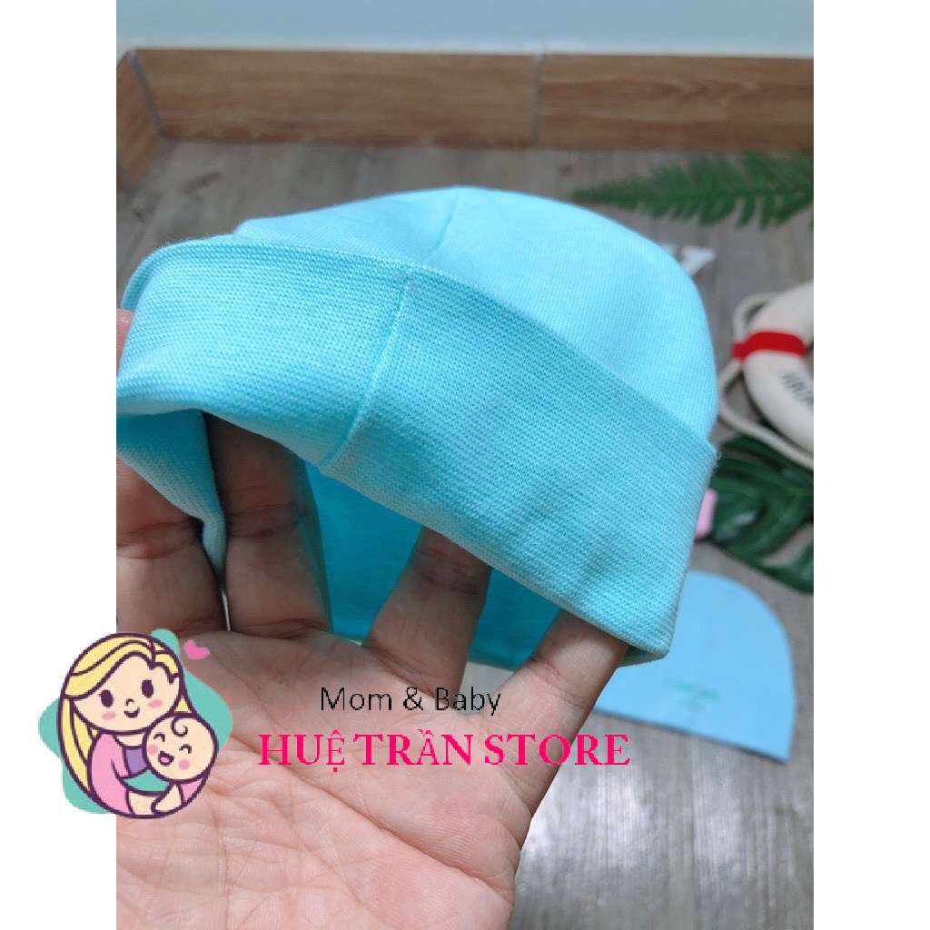 Mũ cotton sơ sinh sắc màu cho bé