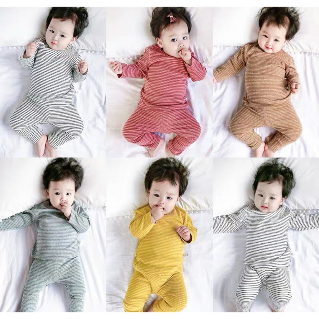 Bộ thu đông zip  kẻ  cho bé trai , bé gái đơn giản nhưng vẫn   xinh xắn ( 6-16kg )