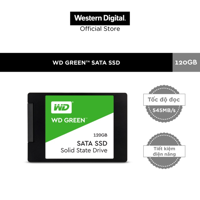 Ổ Cứng SSD WD Green 120GB 3D NAND - WDS120G2G0A - Hàng Chính Hãng
