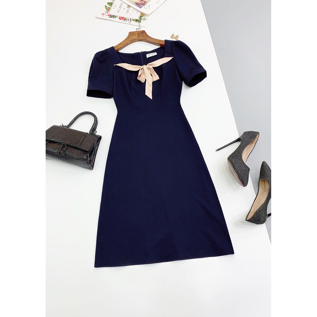 [Mã FAGREEN1505 giảm tới 30K đơn 99K] Váy cổ tròn nơ ngực Zym’s House - LT132 | BigBuy360 - bigbuy360.vn