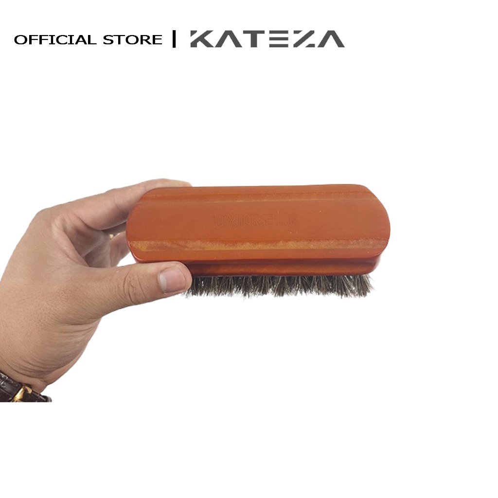Bàn chải lông ngựa chuyên dụng đánh giày Horsehair cao cấp cỡ vừa phù hợp nhiều loại chất liệu – Kateza Store