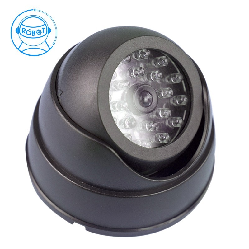◆COD◆Outdoor Cctv Fake Simulation Dummy Camera Home Surveillance Security Dome Mini Camera Flashing Led Light Fake Camera Black