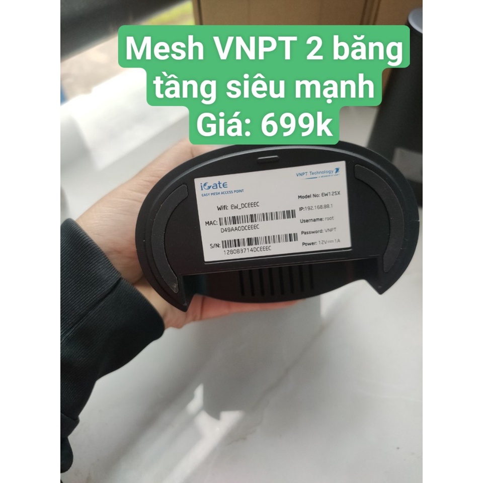 Hệ thống Wifi Mesh VNPT Technology iGate EW12SX 2 băng tần chuẩn AC tốc độ cao dành cho gia đình
