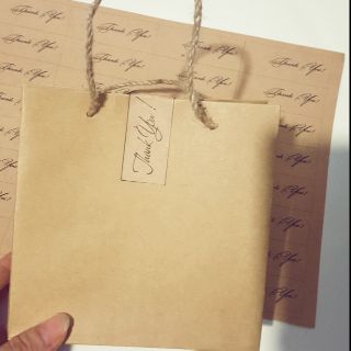 10 tờ Decal khổ A4 in chữ thank you (320 tem size 2.5x7)