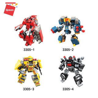 Bộ Đồ chơi xếp hình lego thông minh cho bé QMAN 3305: Tổ hợp người máy biến hình
