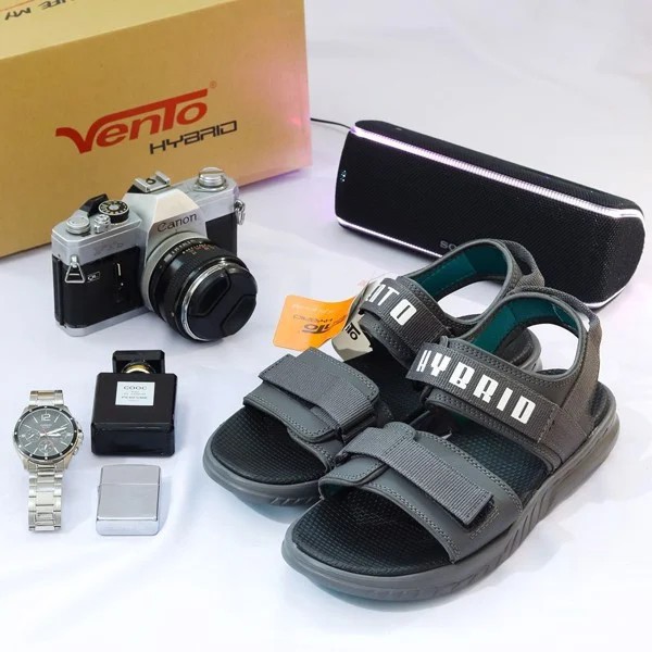 Sandal Vento Nam Nữ NB42 Màu Tro Xanh Ngọc  BSTVento Streetwear