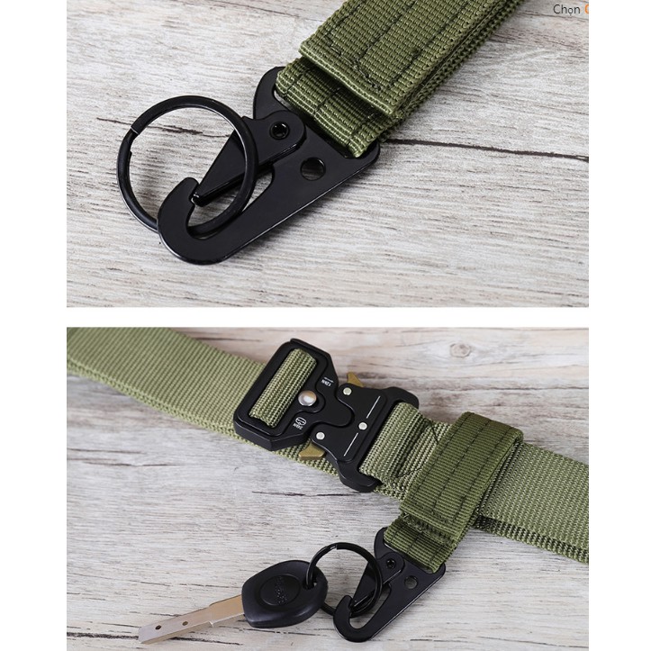 Dụng cụ EDC móc khóa đa năng bằng vải màu đơn giản đeo gắn dây nịt thắt lưng dùng móc chìa khóa mắc dụng cụ tiện lợi