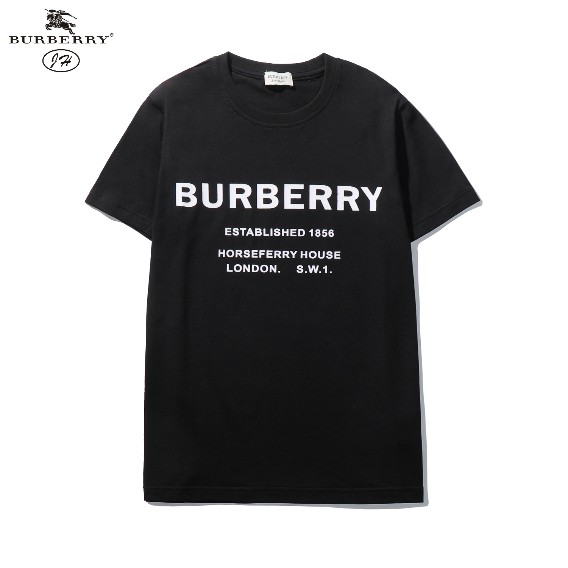 Áo Thun Cotton Tay Ngắn In Họa Tiết Burberry Thời Trang Cho Nam Và Nữ