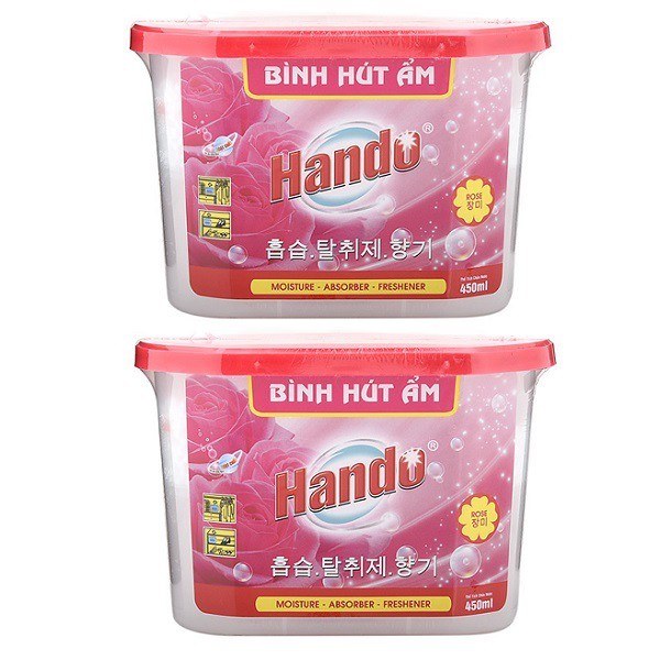 Bộ 2 hộp hút ẩm khử mùi cao cấp Hando 450ml