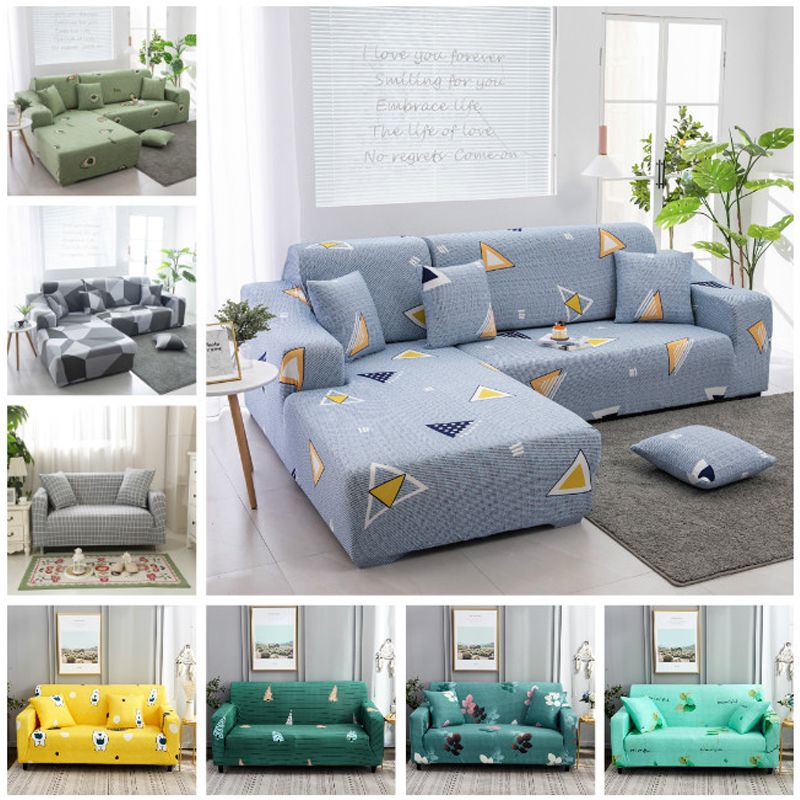 Vỏ Bọc Ghế Sofa 1 / 2 / 3 / 4 Co Giãn In Họa Tiết Trang Trí Phòng Khách