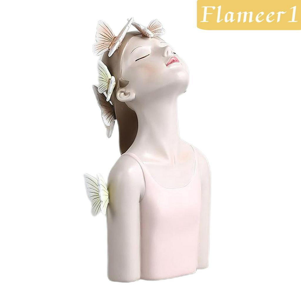 Mô Hình Cô Gái Và Bươm Bướm Đáng Yêu Kích Thước 11.5x9.5x20.5cm