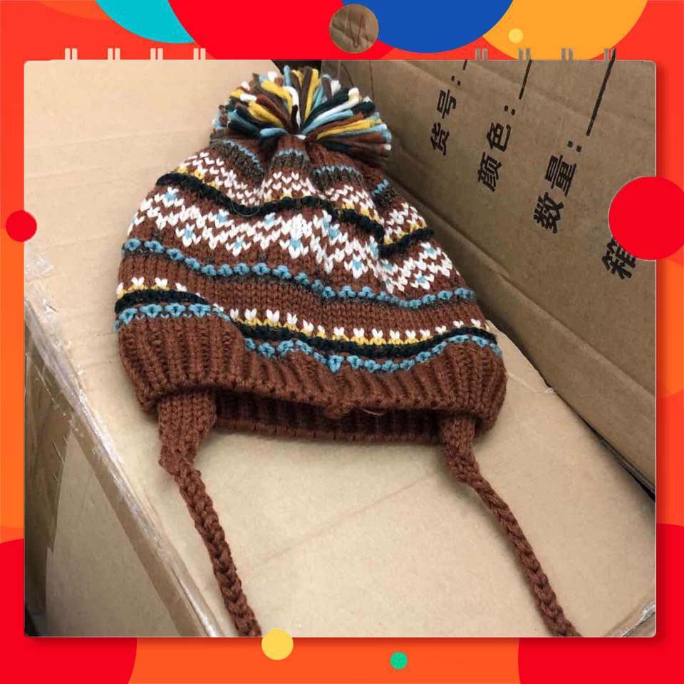 Mũ len jacquard siêu xinh, hàng dư xịn cho bé 1/3y và 3/5y