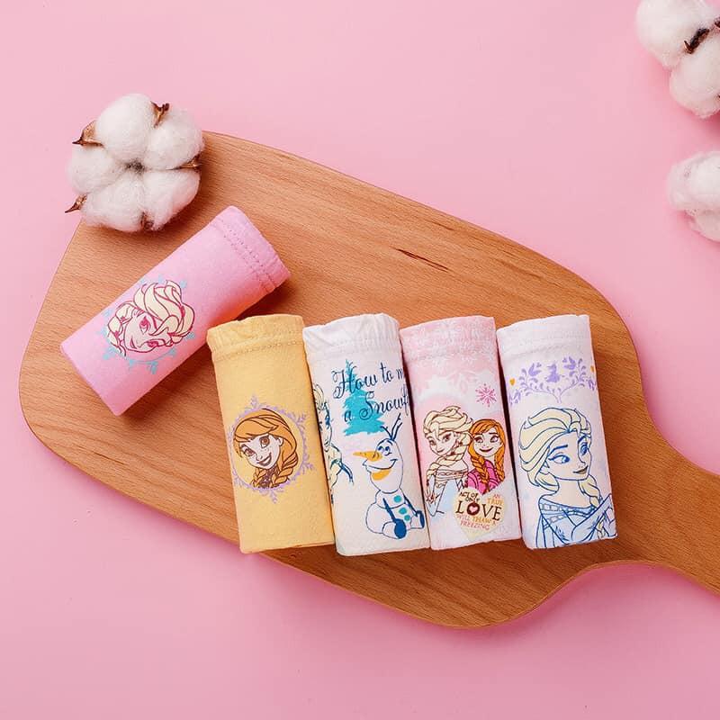 LQ093 - Set 5 quần chip cotton công chúa elsa bé gái hàng nhập - giá 170k