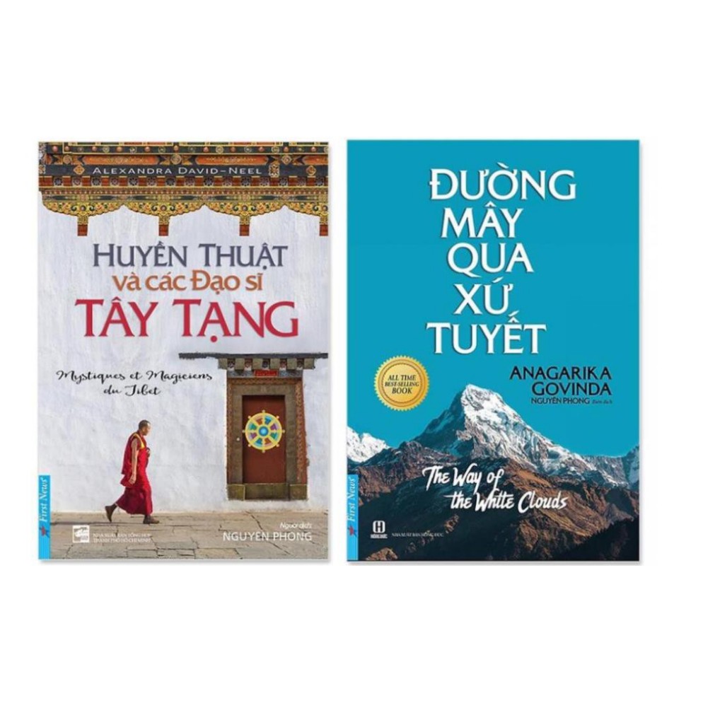 Sách - Combo 2 cuốn: Huyền Thuật Và Các Đạo Sĩ Tây Tạng + Đường Mây Qua Xứ Tuyết