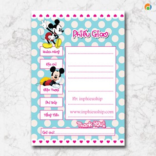 Phiếu giao hàng, phiếu ship hàng 100 tờ (Mã số 22)