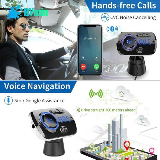 Bộ Phát Sóng Fm Kết Nối Bluetooth Không Dây Cho Mp3 Trên Xe Hơi