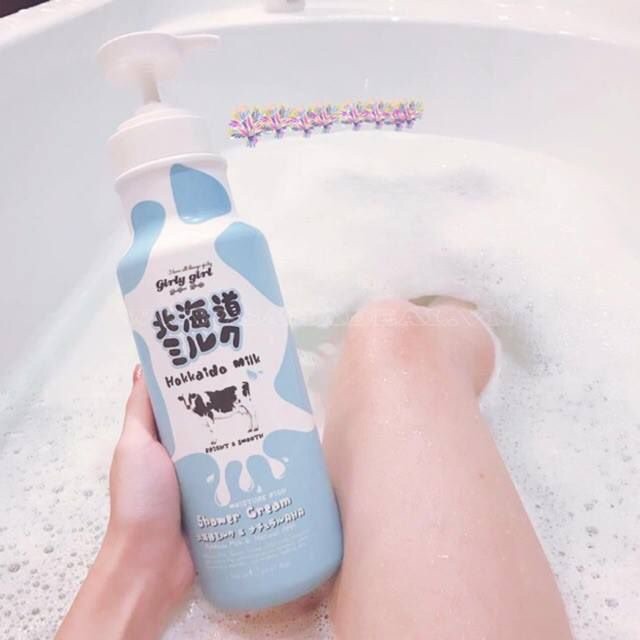 Sữa tắm trắng da HOKKAIDO MILK Whitening AHA Shower Cream