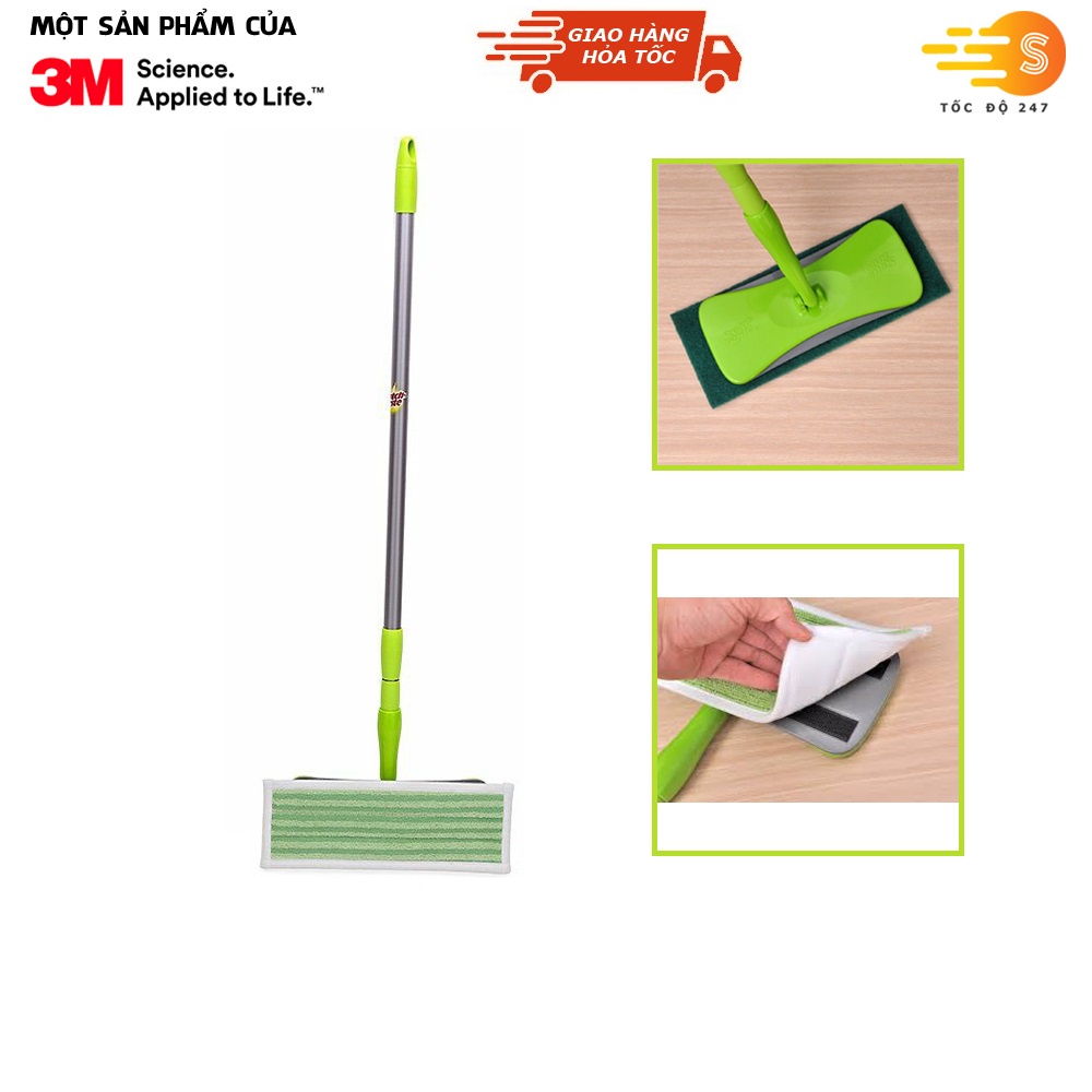 Cây lau nhà đa năng 3 trong 1 cao cấp Scotch-Brite 3M LN-DN - thấm hút, siêu sạch, siêu bền