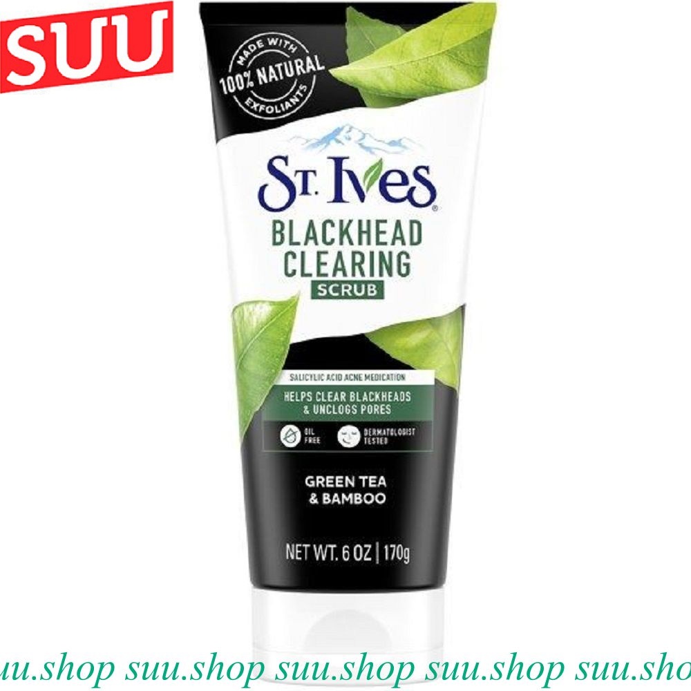 Sữa Rửa Mặt 170g St.Ives Hương Trà Xanh Blackhead Clearing, suu.shop Cam Kết Hàng Chính Hãng.