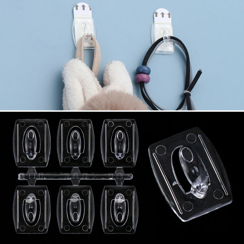 Set 20 Móc Treo Đồ Dán Tường Trong Suốt Chống Thấm Nước