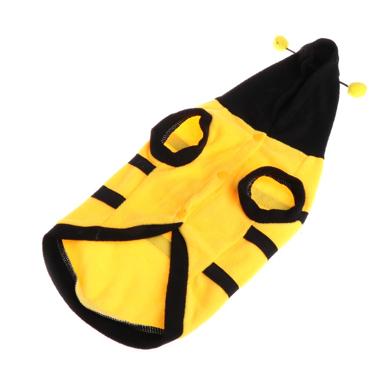 Trang Phục Hóa Trang Chú Ong May Mắn Màu Vàng Và Đỏ Ấm Áp Mùa Đông Cho Chó Mèo