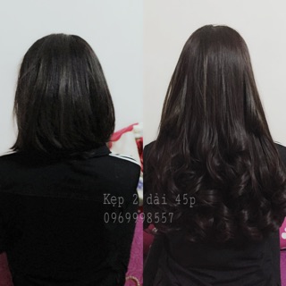 2 dải kẹp cao cấp 45p xoăn lọn đuôi
