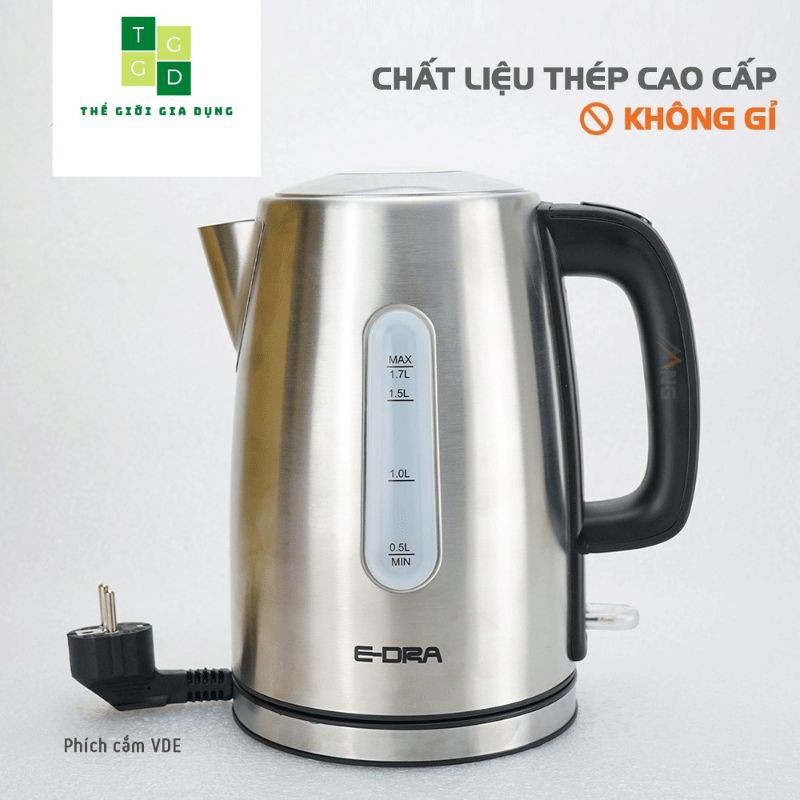 [Bảo hành 1 năm]Ấm siêu tốc inox SUS 304 an toàn với sức khỏe