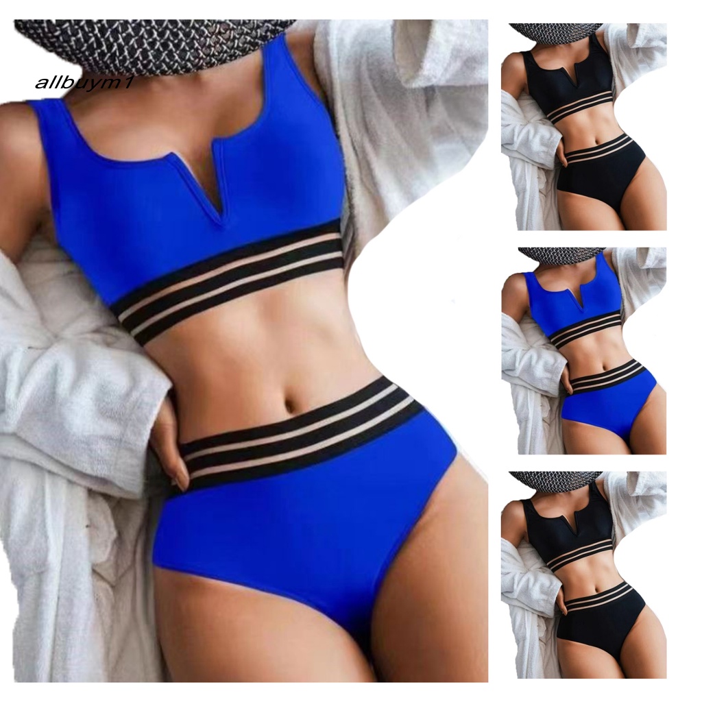 Bộ Đồ Bơi 2 Mảnh Màu Sắc Trẻ Trung Xinh Xắn Dành Cho Nữ
