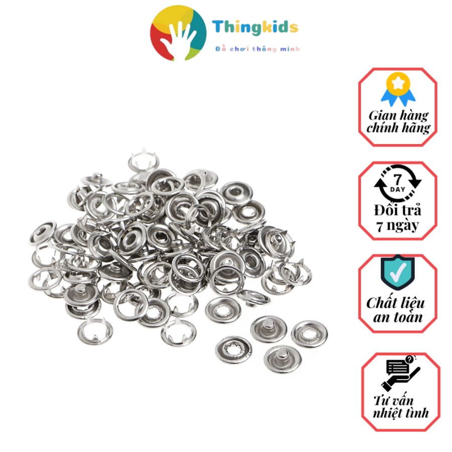 Kìm bấm lỗ đa năng tặng kèm nút bấm dùng trang trí trên chất liệu vải ,ra ,giấy phụ kiện vv - Thingkids