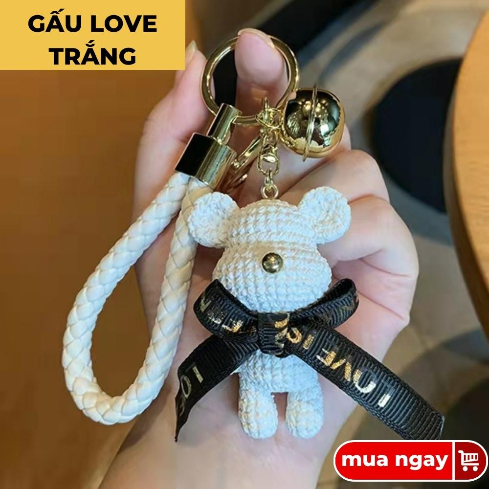 Móc khoá xe máy gấu love dễ thương Hàn Quốc hot trend,Móc khoá treo balo phụ kiện túi xách cute Bolita