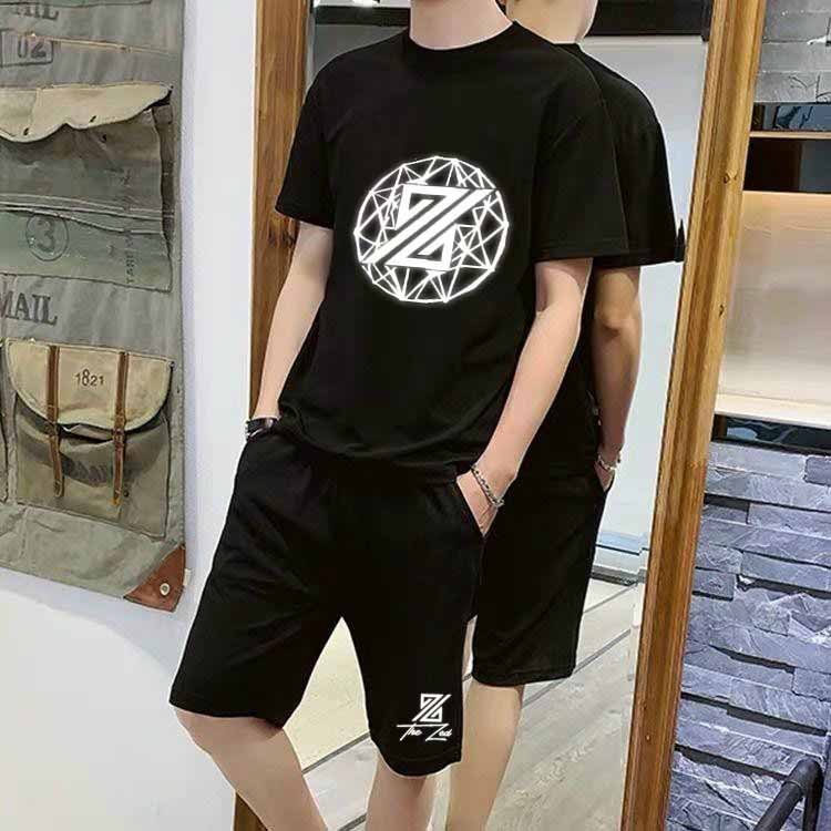 ✴ ÉP NHIỆT PHẢN QUANG ✴ Bộ Thể Thao Nam mùa hè mặc ở nhà chất Cotton Xốp Thái siêu xịn cộc tay CHỮ Z