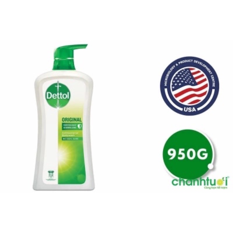 Tặng khan sợi tre - Dettol sữa tắm mát lạnh 950g