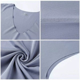Áo 3 lỗ nam cổ chữ v không đường viền chất thun lụa thoáng mát